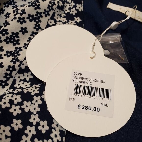 La Maison TALULAH Remember Me Midi Wrap Dress Blue White Floral Size XXL - Picture 3 of 7